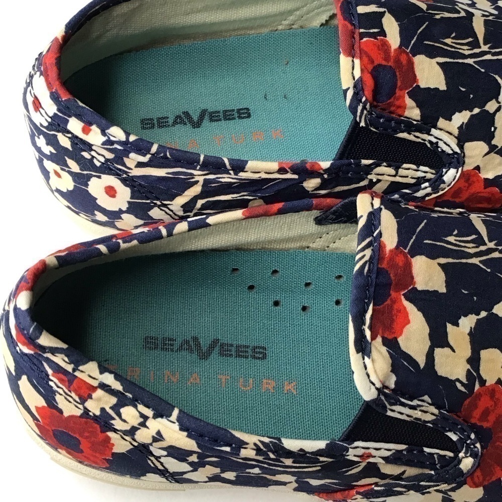 SEAVEES Baja Slip Ons Trina Turk Poplin Twill Sneakers. - Picture 8 of 10